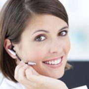 smiling woman on the phone