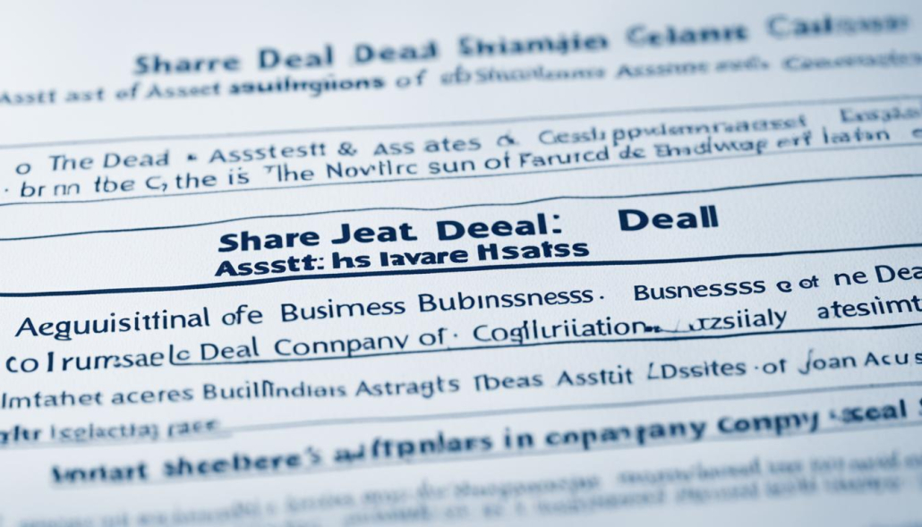Share Deal vs. Asset Deal Share Deal vs. Asset Deal