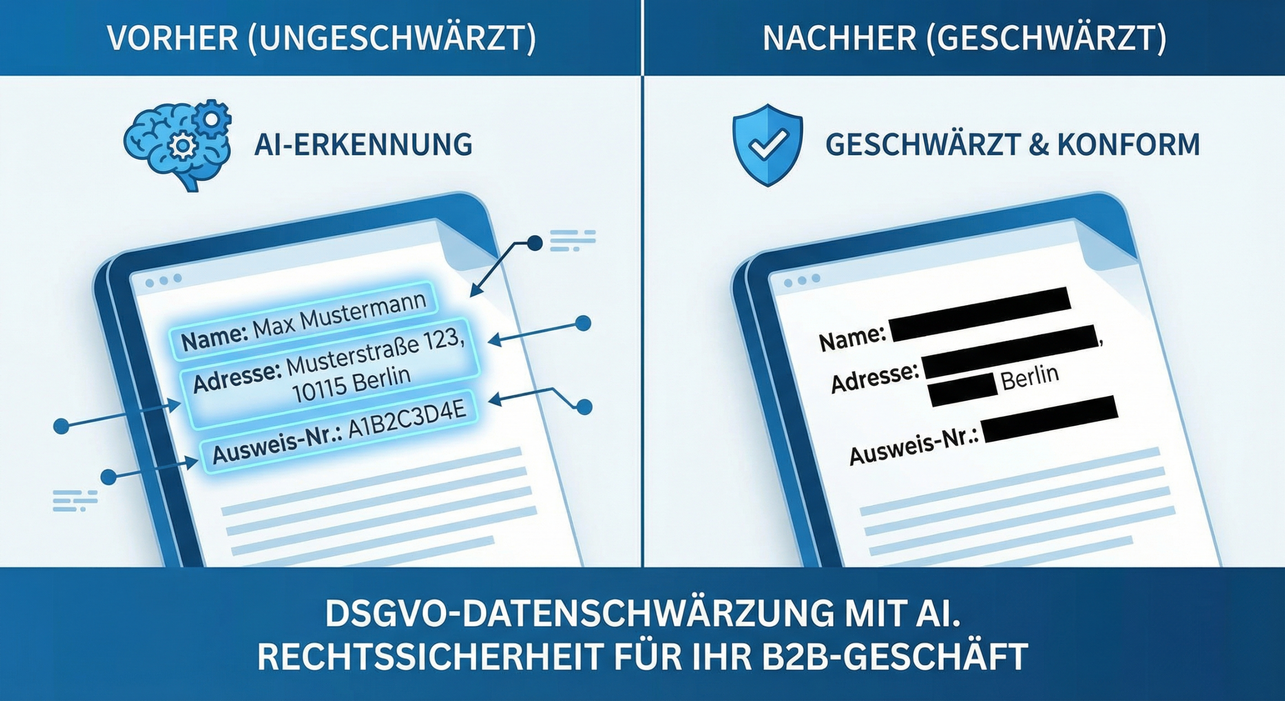 Personenbezogene Daten schwärzen: Ohne manuelle Arbeit und ohne Fehler