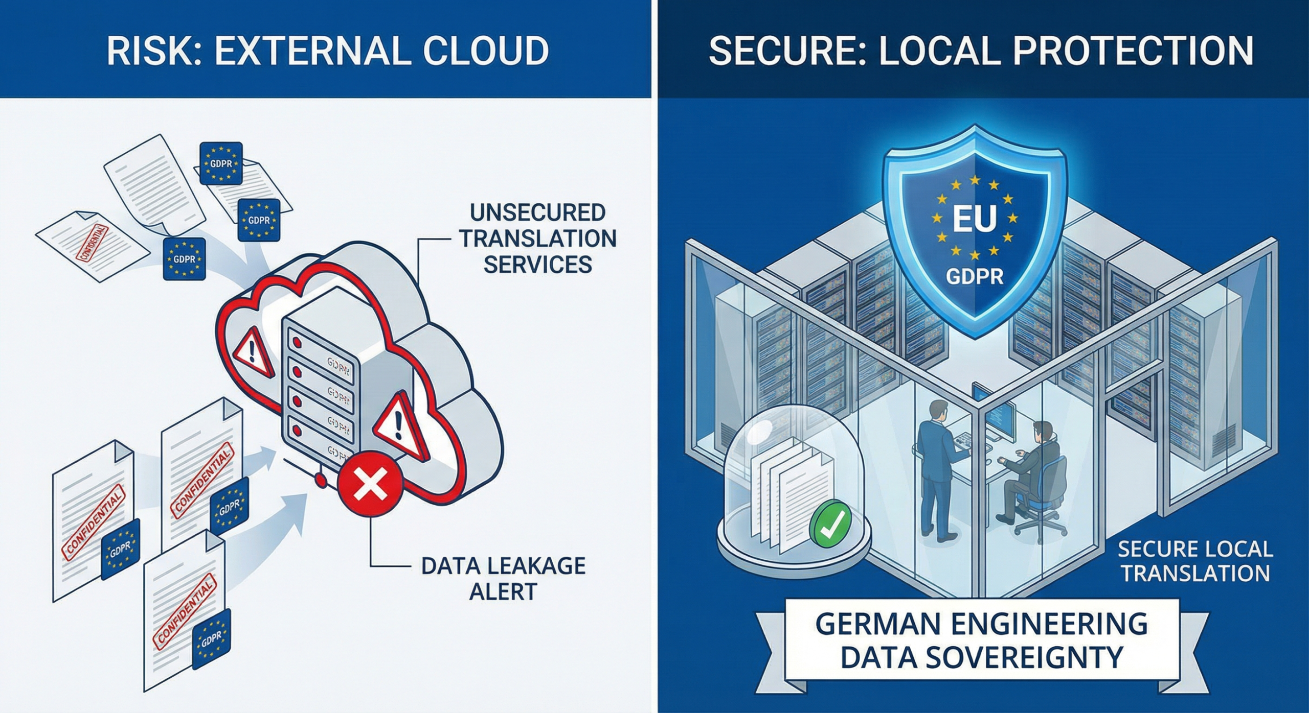 DSGVO-konform übersetzen: Warum DeepL und Google Translate bei M&A tabu sind