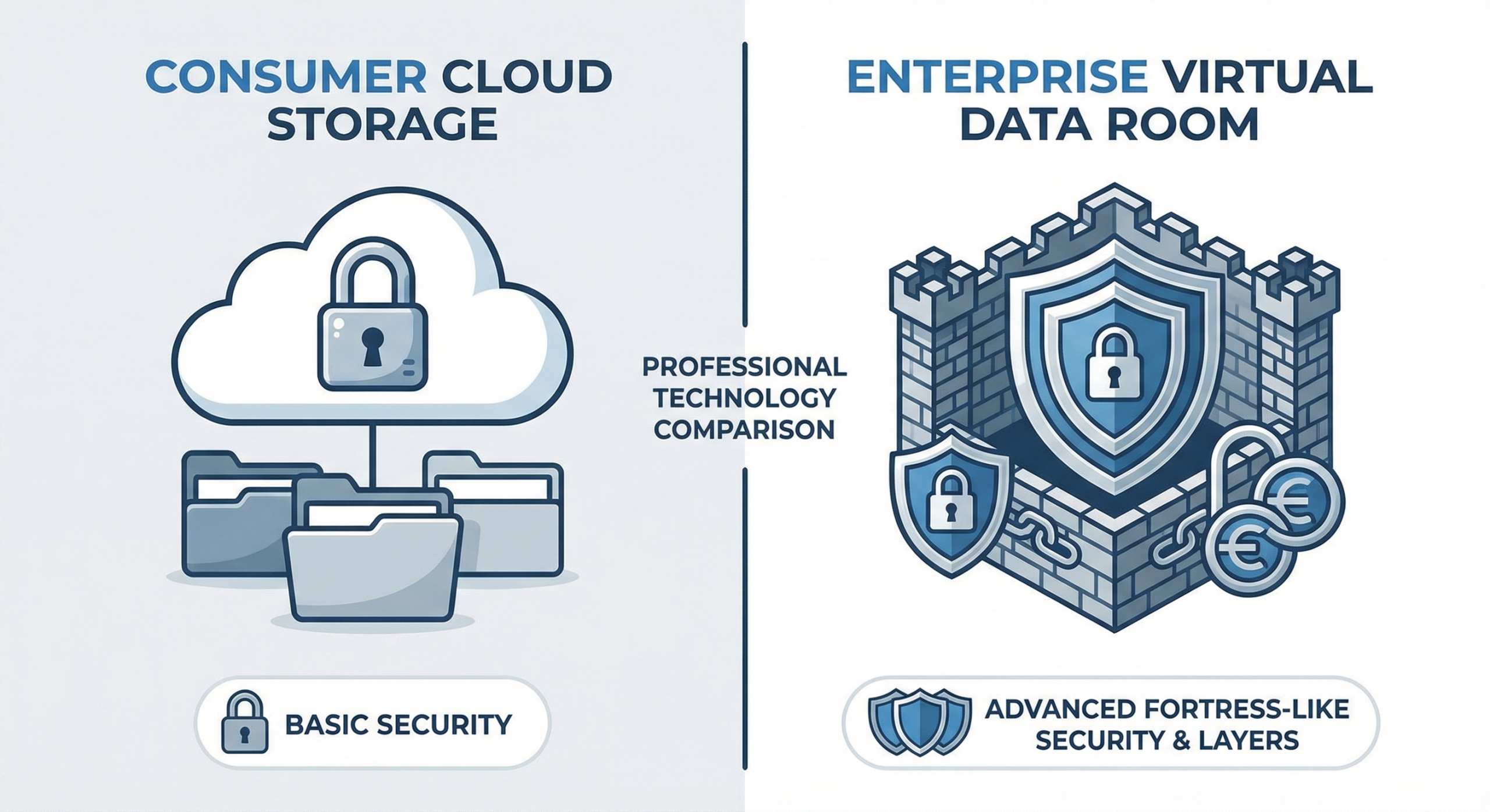 Virtueller Datenraum vs. Cloud: 5 entscheidende Unterschiede für Unternehmen